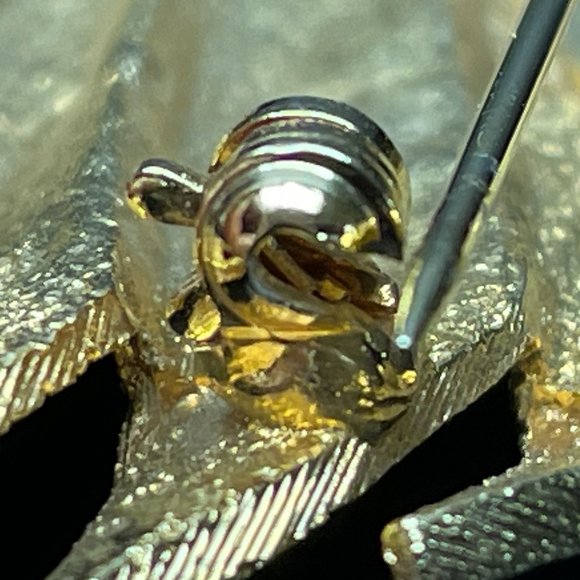 EUC Vintage '50's Expan Brand Abstract Bird Pin, Gold-Tone Textured, 2 3/4" L - Picture 8 of 11